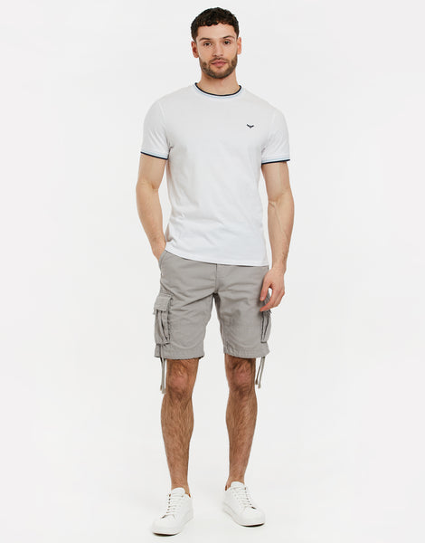 Men's Ice Grey Cotton Cargo Shorts – Threadbare