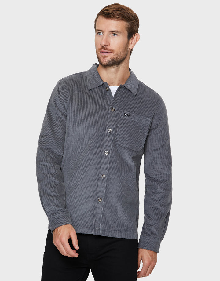 Iron Charcoal Plain Casual Shirts