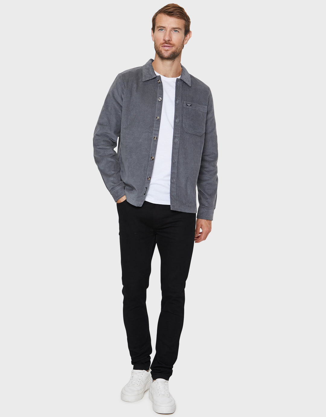 Iron Charcoal Plain Casual Shirts