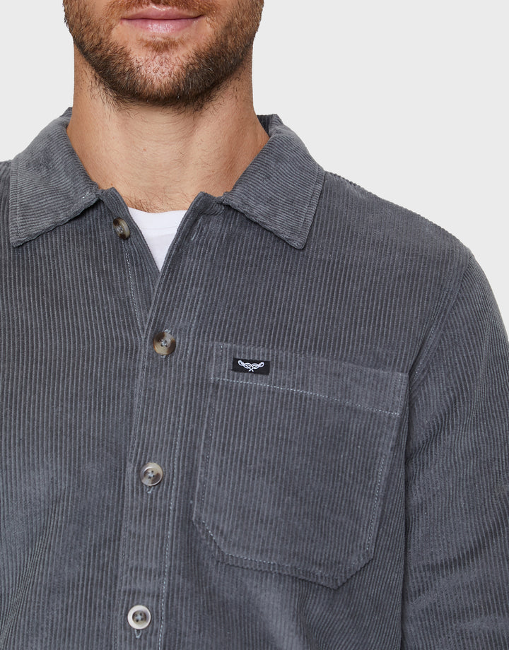 Iron Charcoal Plain Casual Shirts