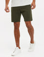 Khaki Green Fleece Sweat Shorts