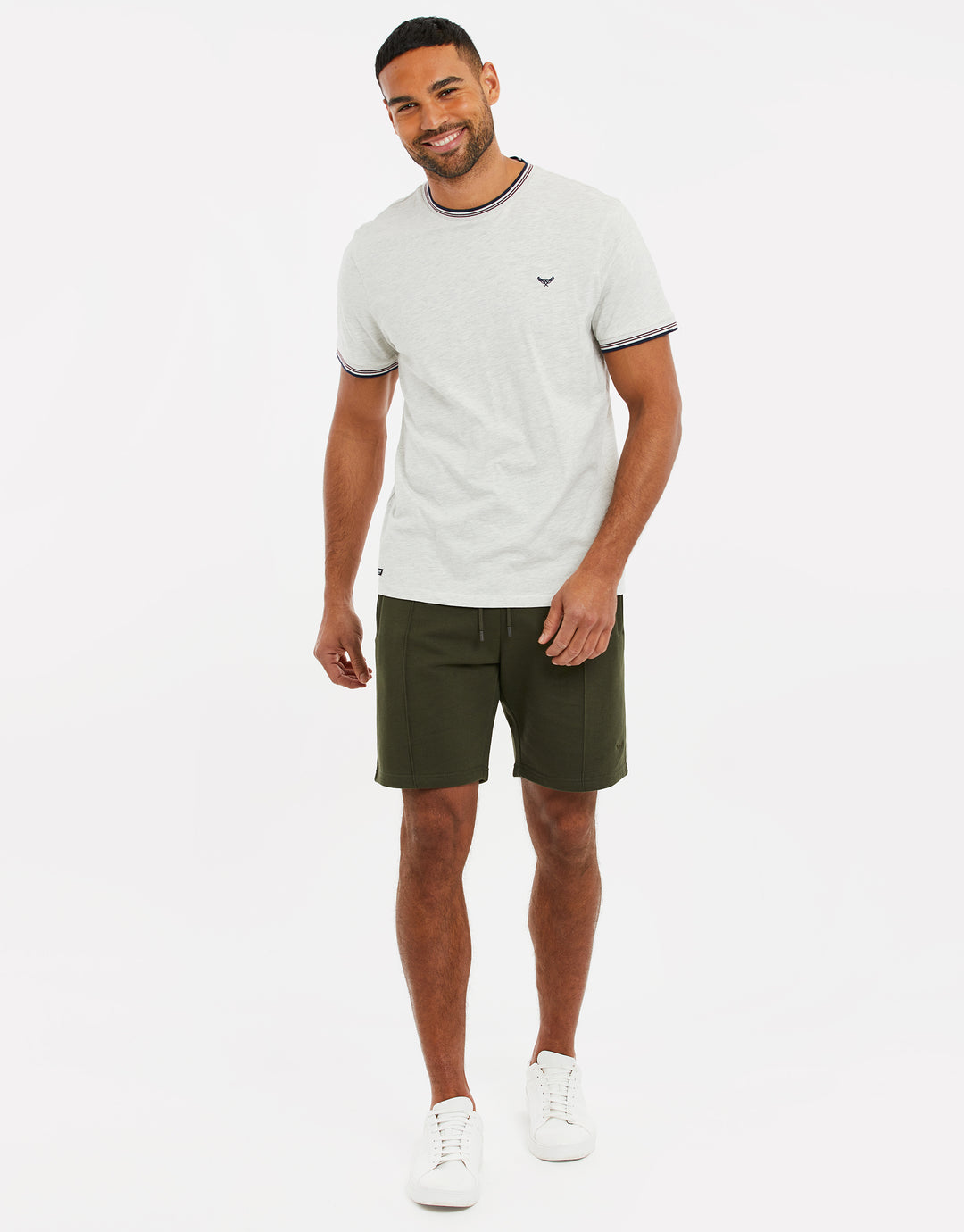 Khaki Green Fleece Sweat Shorts