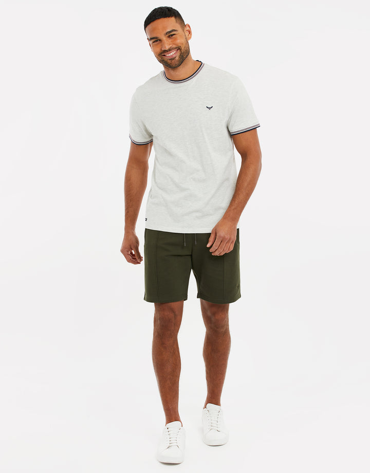 Khaki Green Fleece Sweat Shorts