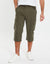 Khaki Green 3/4 Length Belted Cargo Trousers