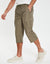Khaki Green 3/4 Length Cargo Pants