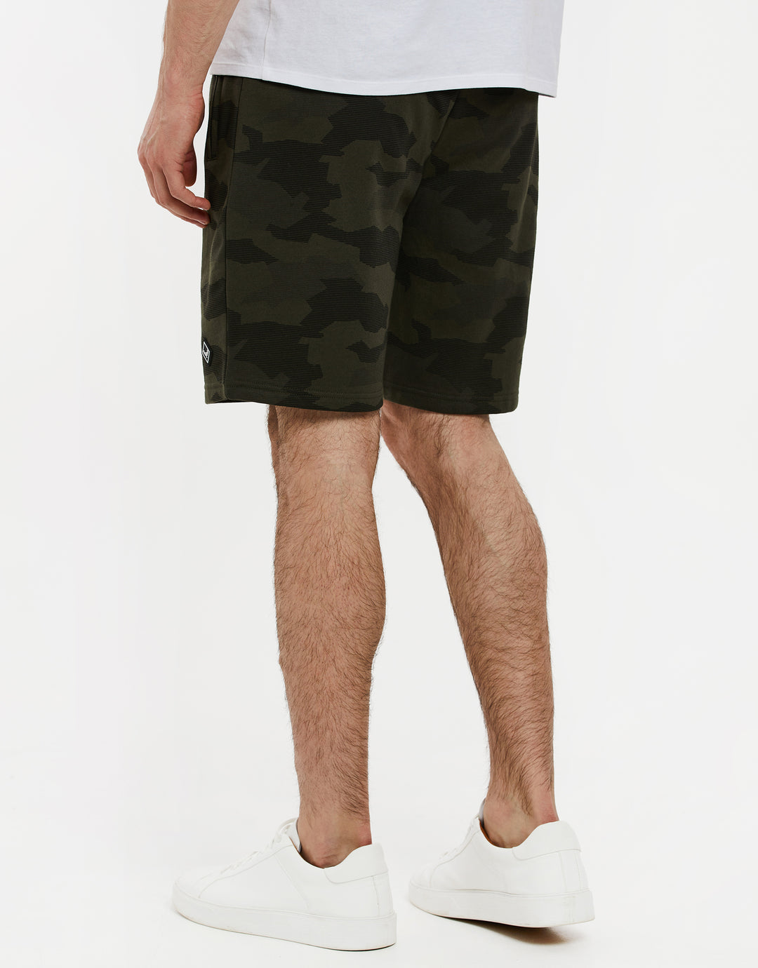 Khaki Green Camo Sweat Shorts