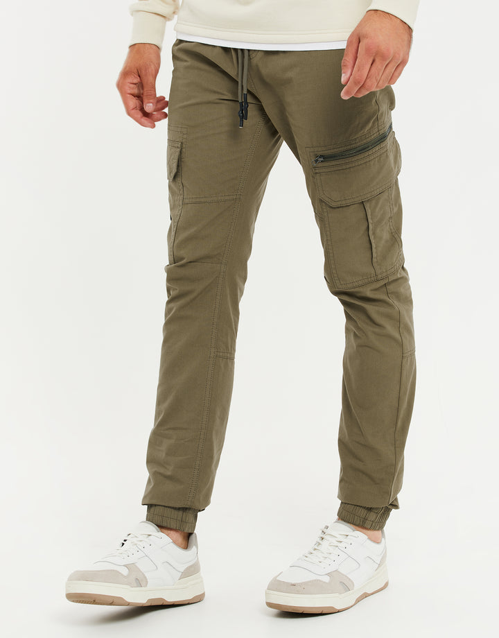 Khaki Green Cargo Trousers
