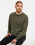 Khaki Green Mock T-Shirt Sweatshirt