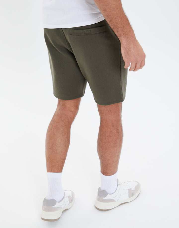 Khaki Green Fleece Shorts