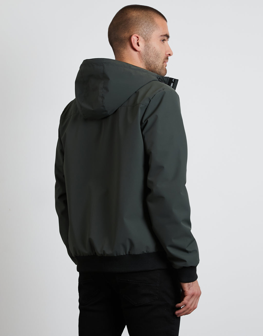 Khaki Green Hooded Jacket