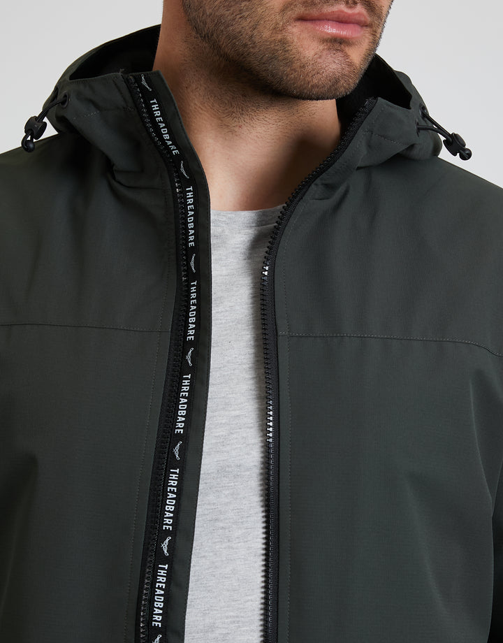 Khaki Green Hooded Jacket