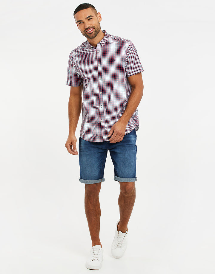 Red Check Short Sleeve Shirt