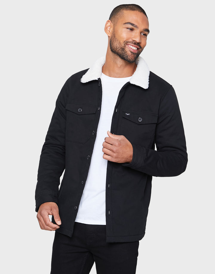 Leyland Black Plain Shacket