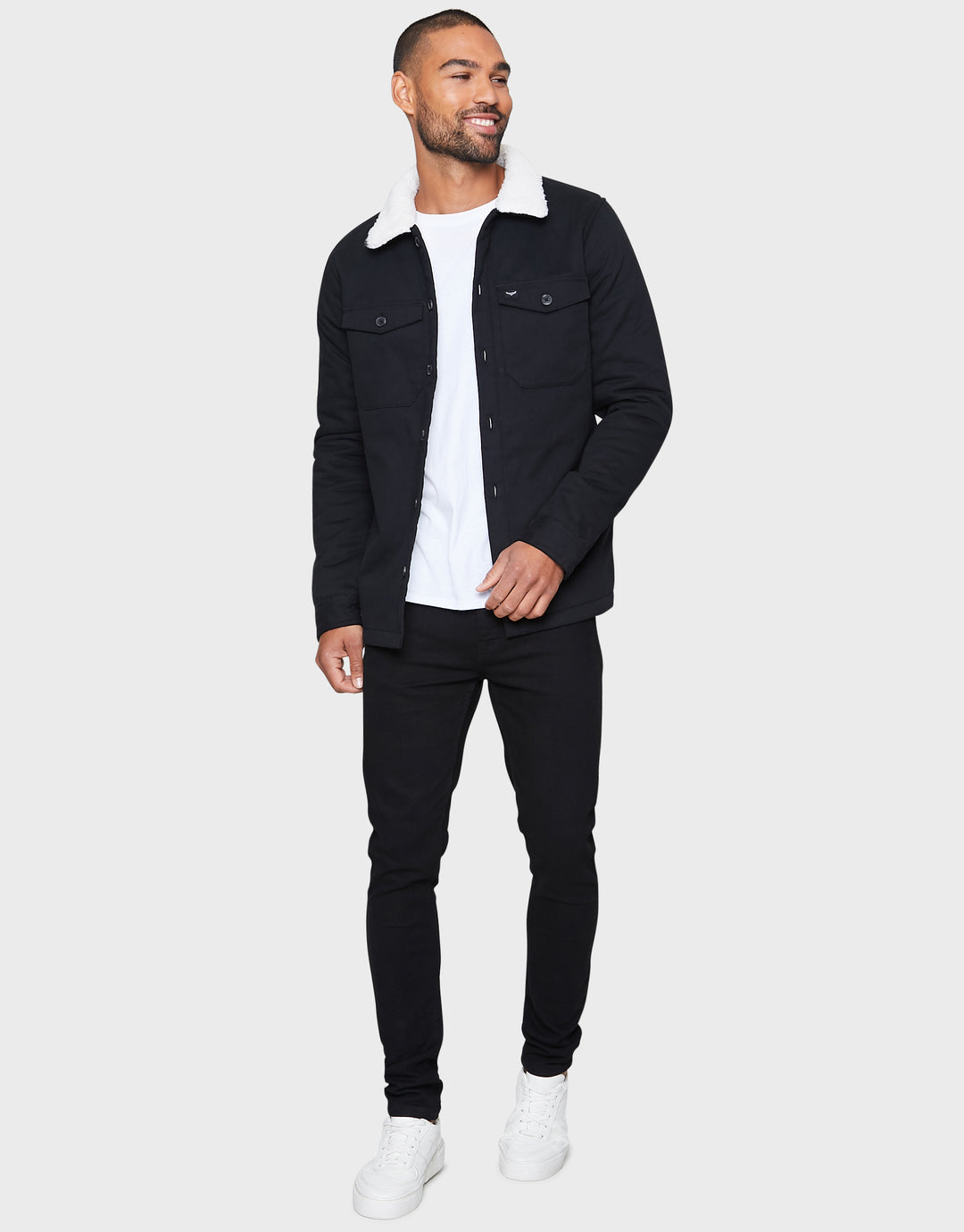 Leyland Black Plain Shacket