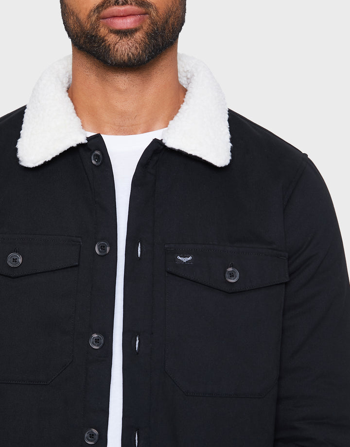Leyland Black Plain Shacket