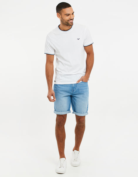 Men's Light Wash Casual Denim Shorts – Threadbare