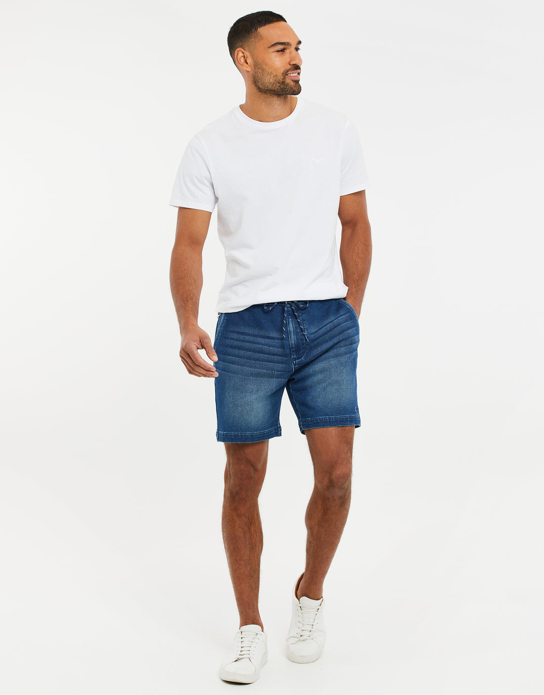 Men's Light Wash Blue Denim Shorts – Threadbare