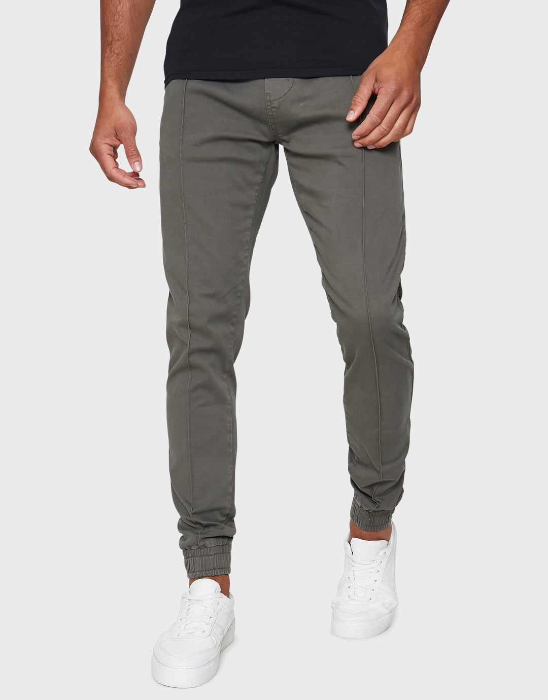Metro Khaki Plain Cuffed Chino Trousers