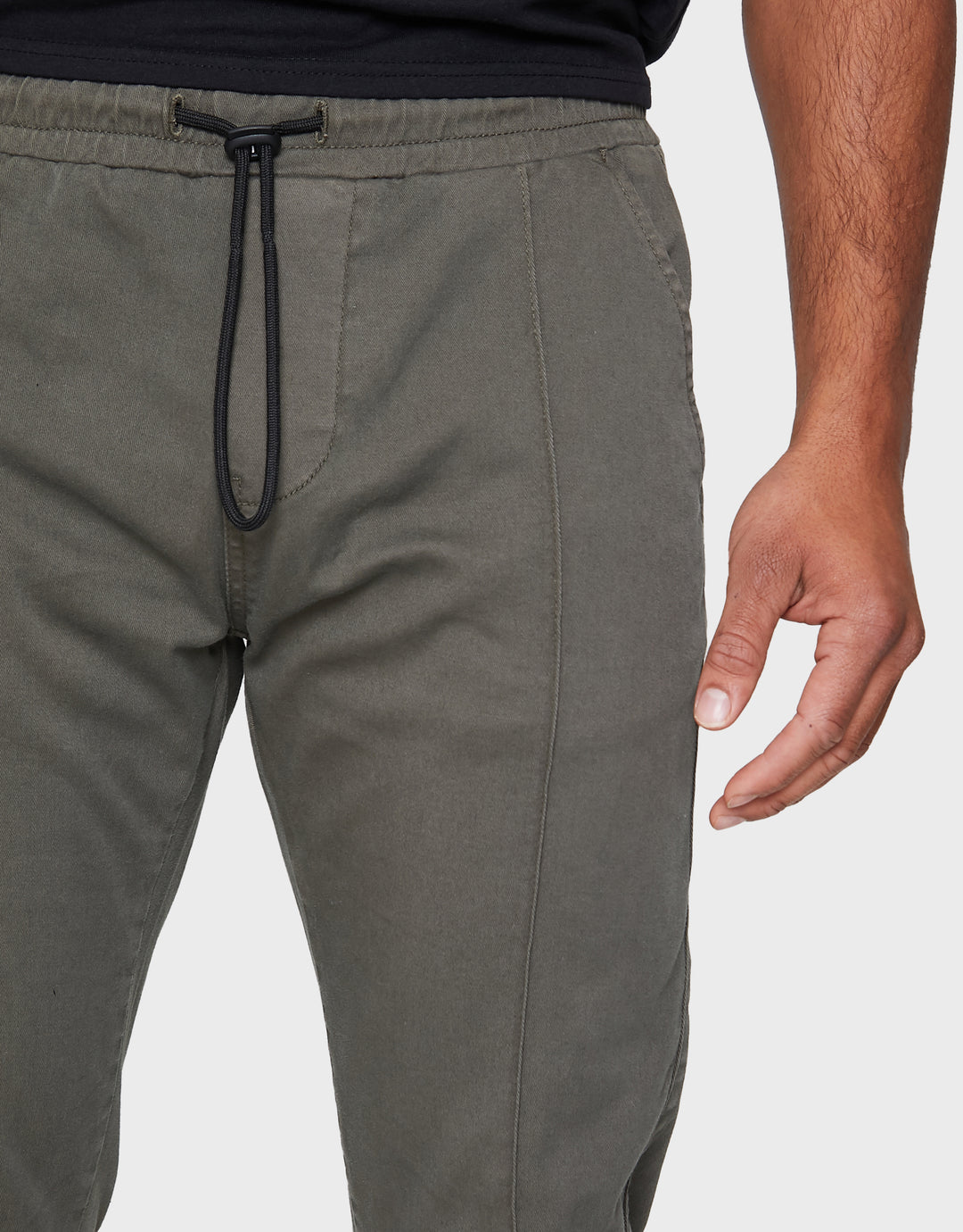 Metro Khaki Plain Cuffed Chino Trousers