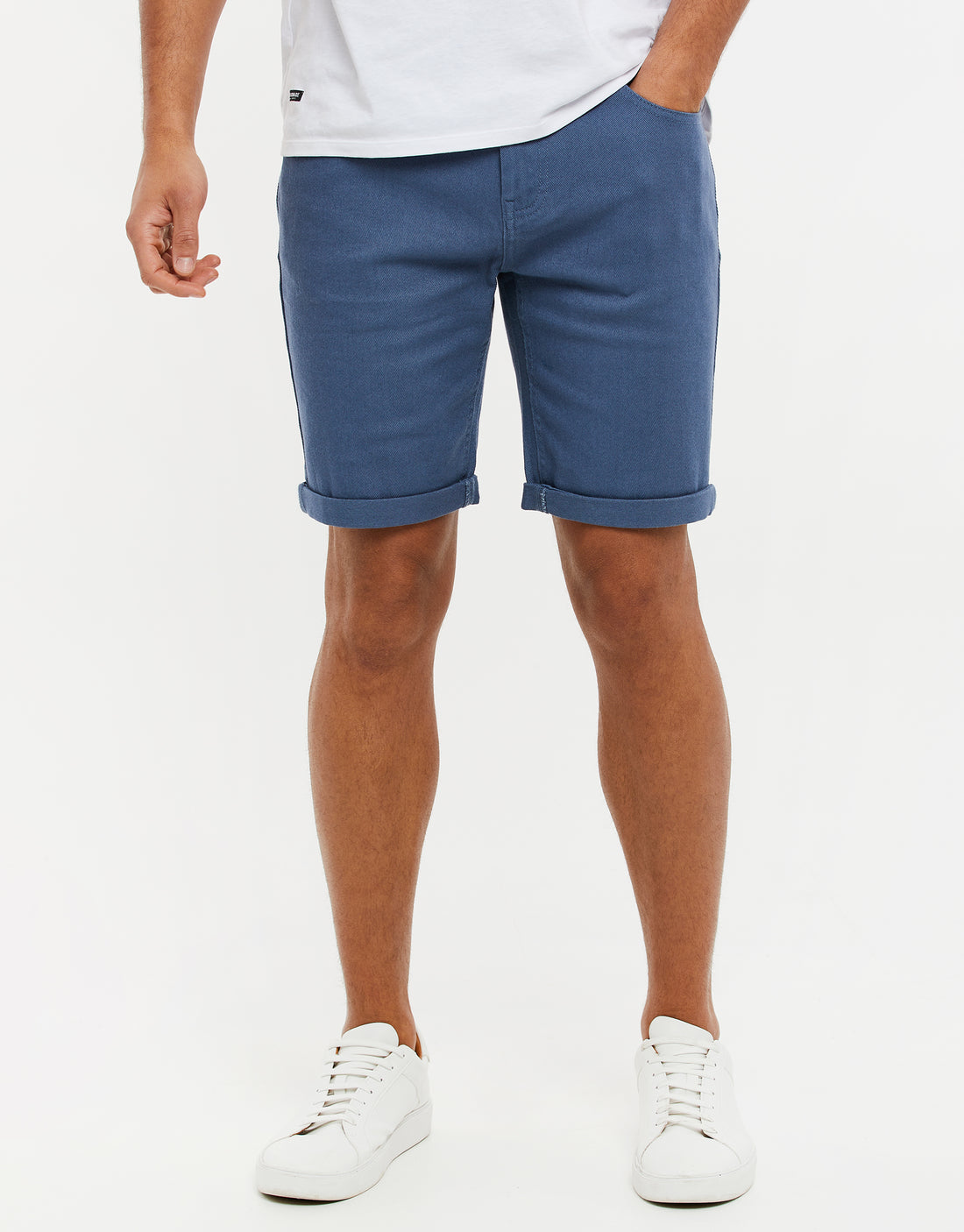Men's Misty Blue Cotton Chino Shorts – Threadbare