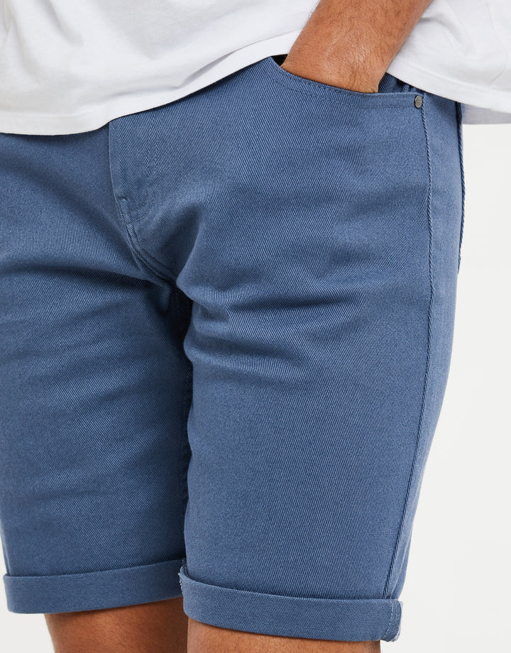 Misty Blue Chino Shorts