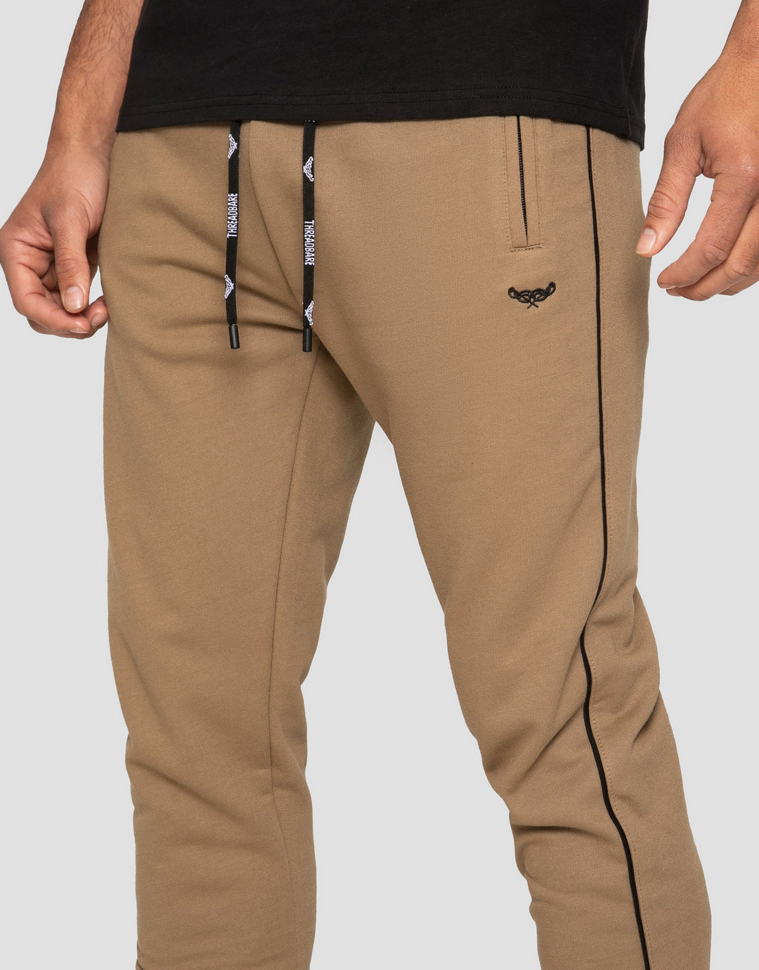 Morris Stone Plain Paneled Joggers