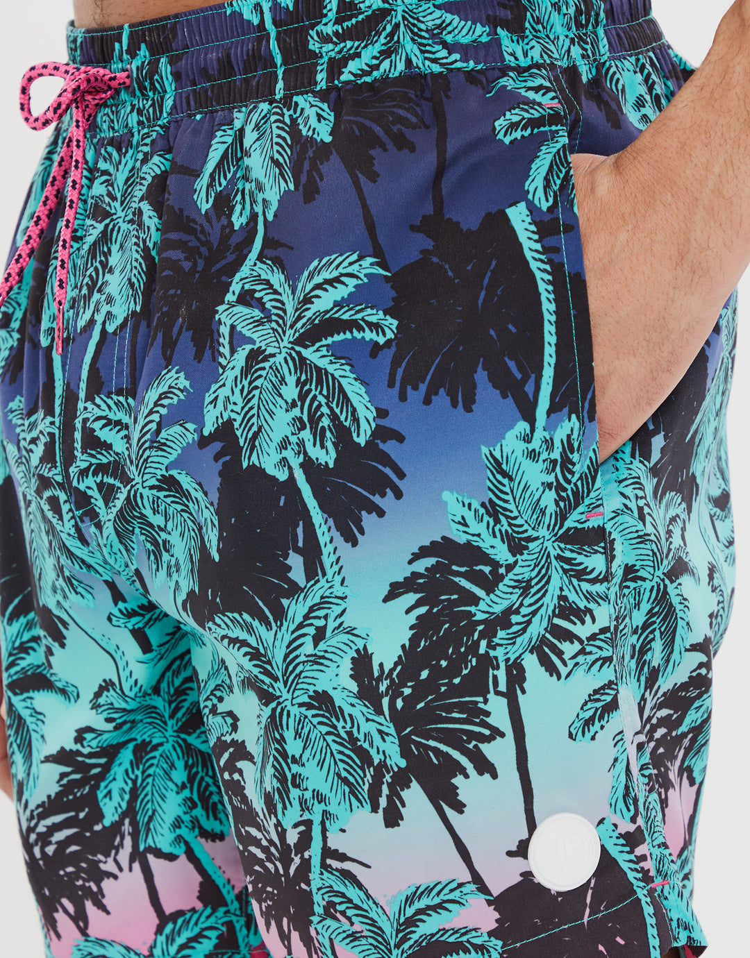 Multi Digital Palm Print Swim Shorts