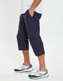 Navy 3/4 Length Cargo Pants