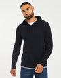 Navy Twist Mock T-Shirt Knitted Hoodie