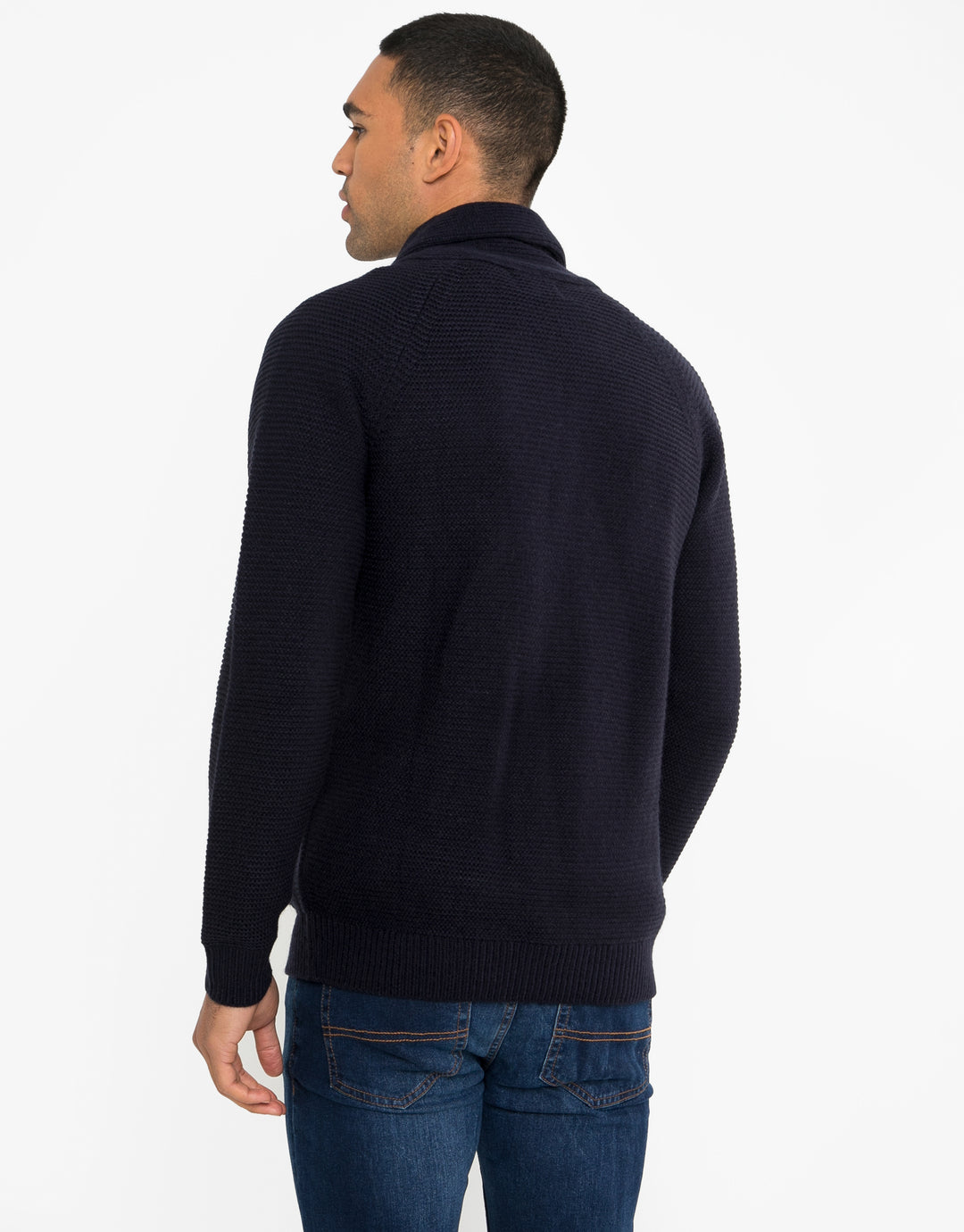 Navy Button Down Cardigan