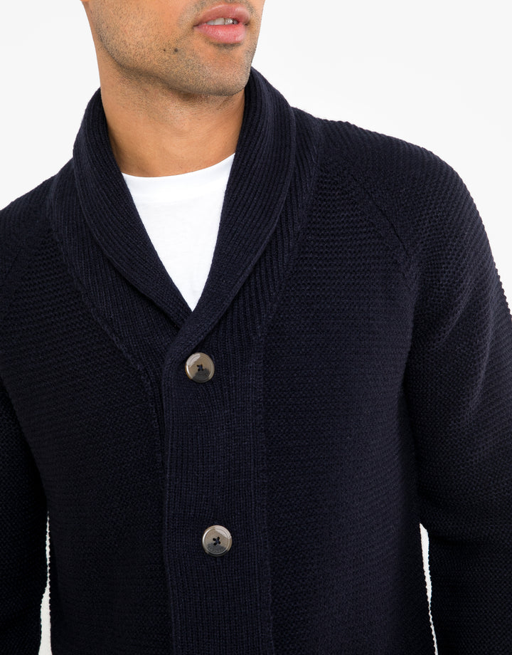 Navy Button Down Cardigan