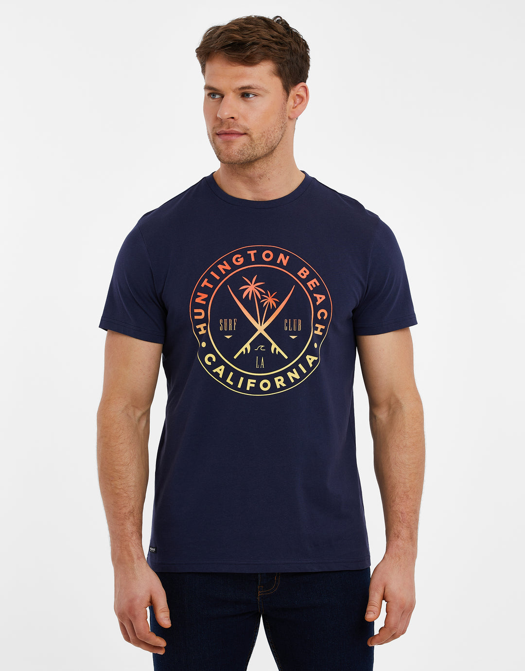 Navy California Graphic Print T-Shirt