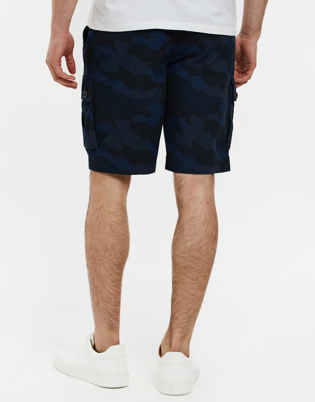 Navy Camo Cargo Shorts