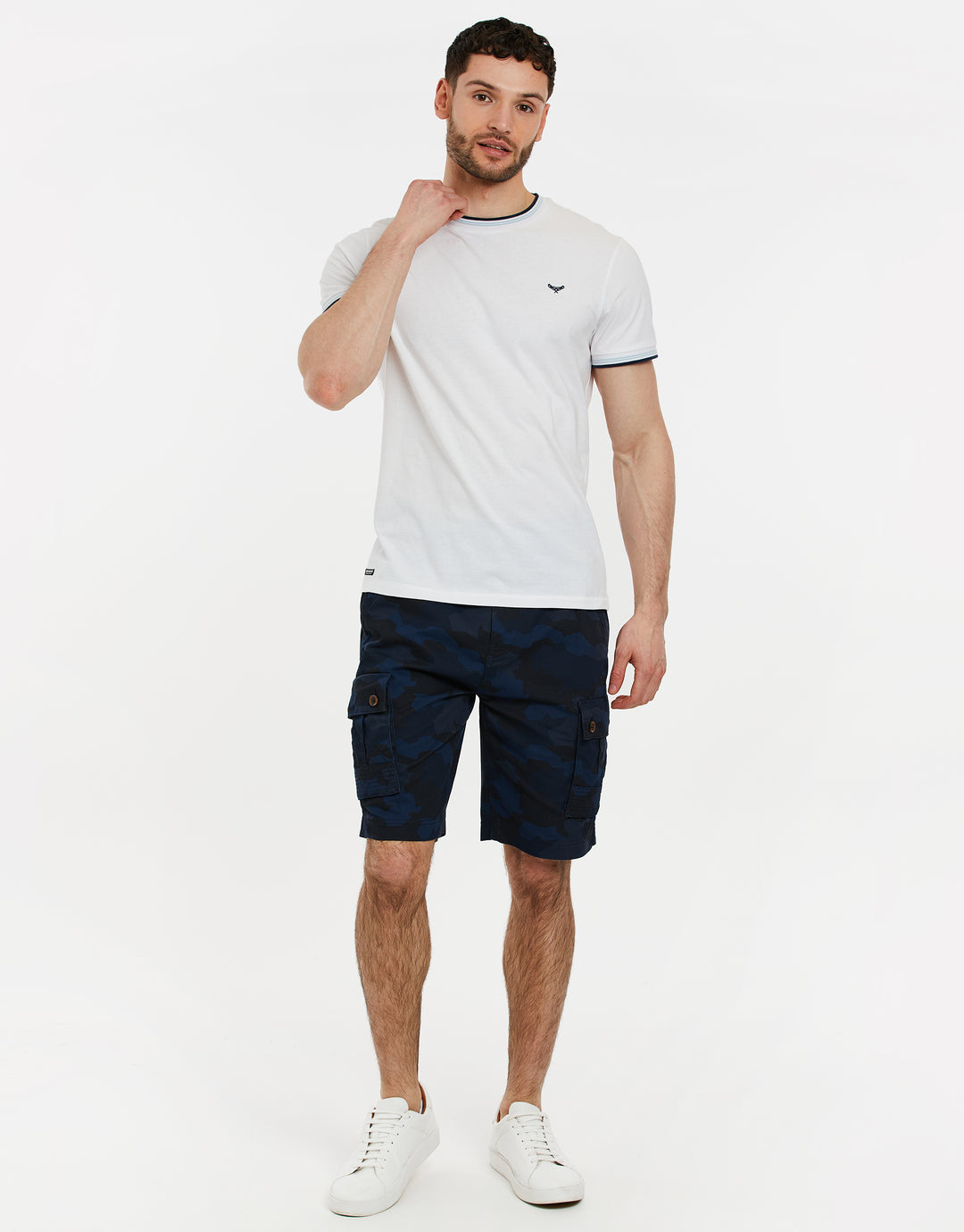 Navy Camo Cargo Shorts