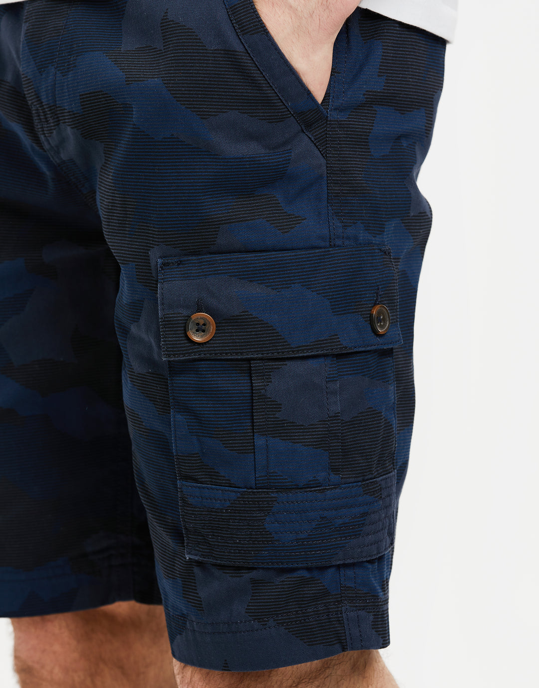 Navy Camo Cargo Shorts