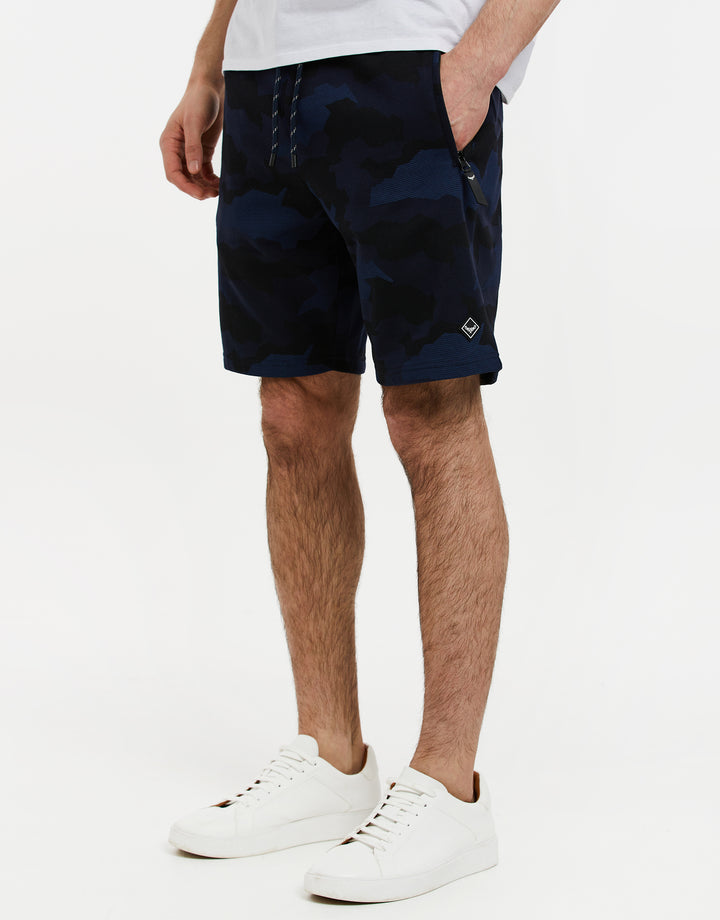 Navy Camo Sweat Shorts
