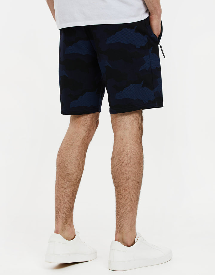 Navy Camo Sweat Shorts
