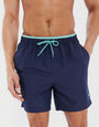 Navy Contrast Logo Swim Shorts
