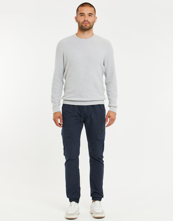 Navy Cargo Trousers