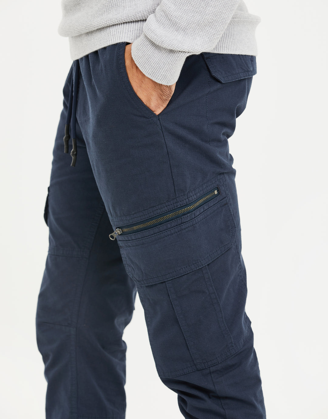Navy Cargo Trousers