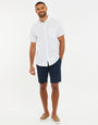 Navy Belted Chino Shorts