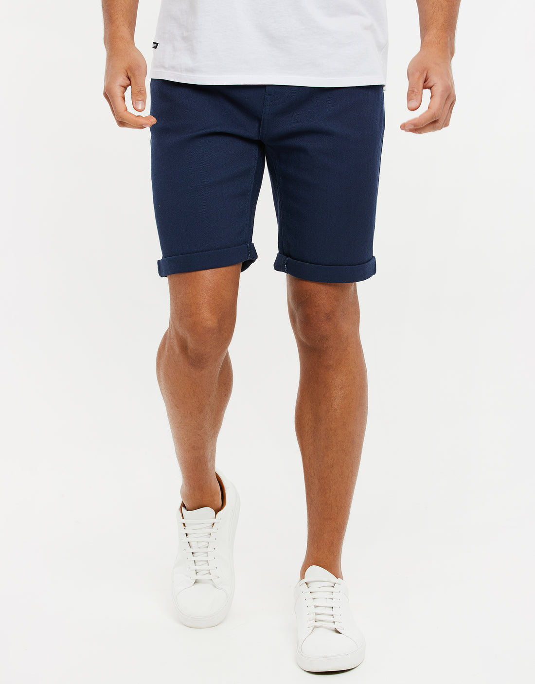 Men's Navy Blue Cotton Chino Shorts – Threadbare