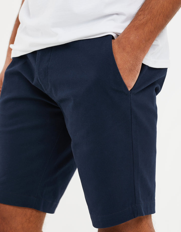 Navy Slim Fit Chino Shorts