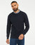 Navy Mock Shirt Knitted Jumper
