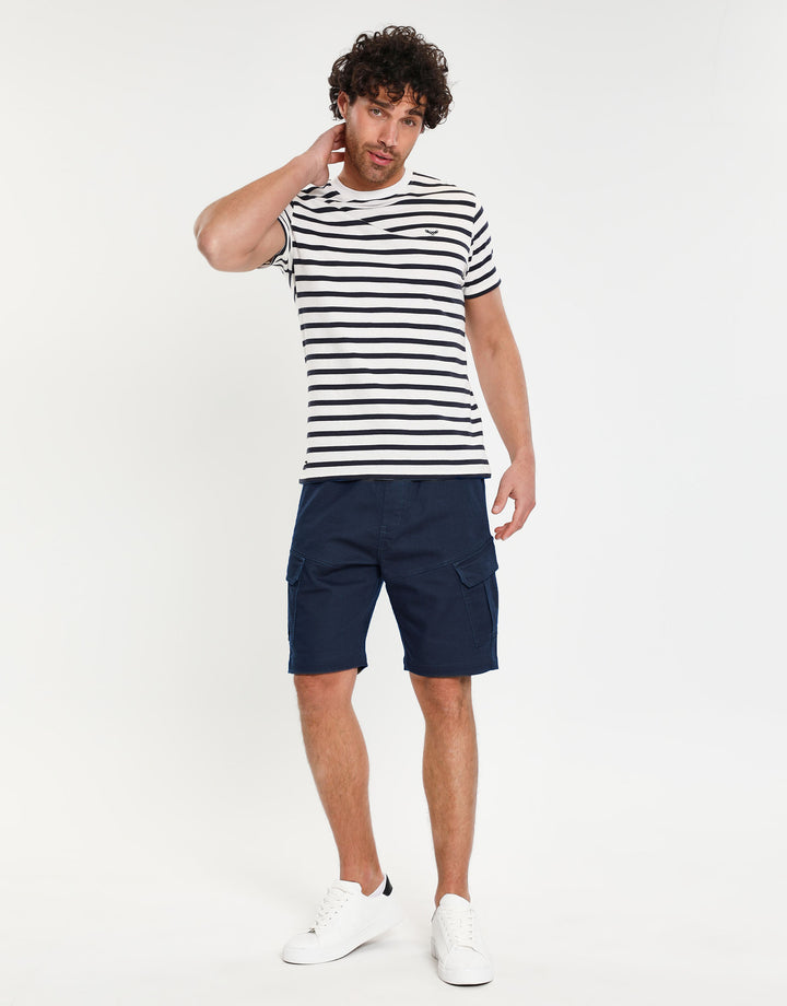 Navy Stretch Cargo Shorts
