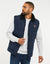Navy Borg Collar Padded Gilet