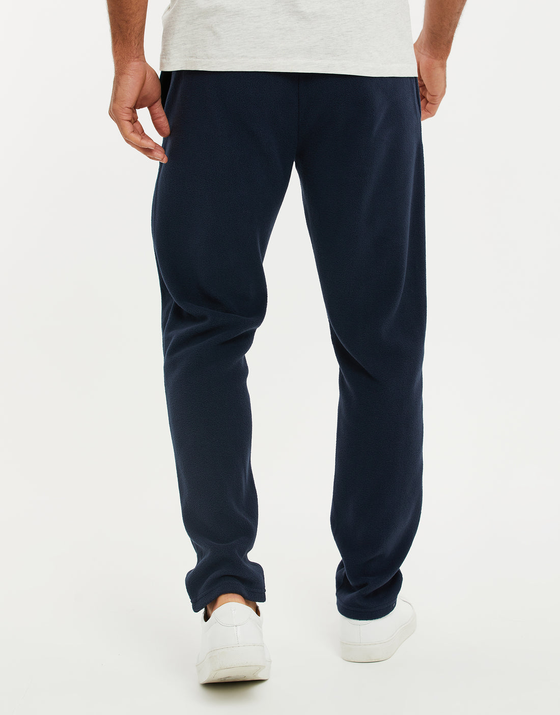 Men's Navy Blue Fitness Open Hem Fleece Joggers – Threadbare