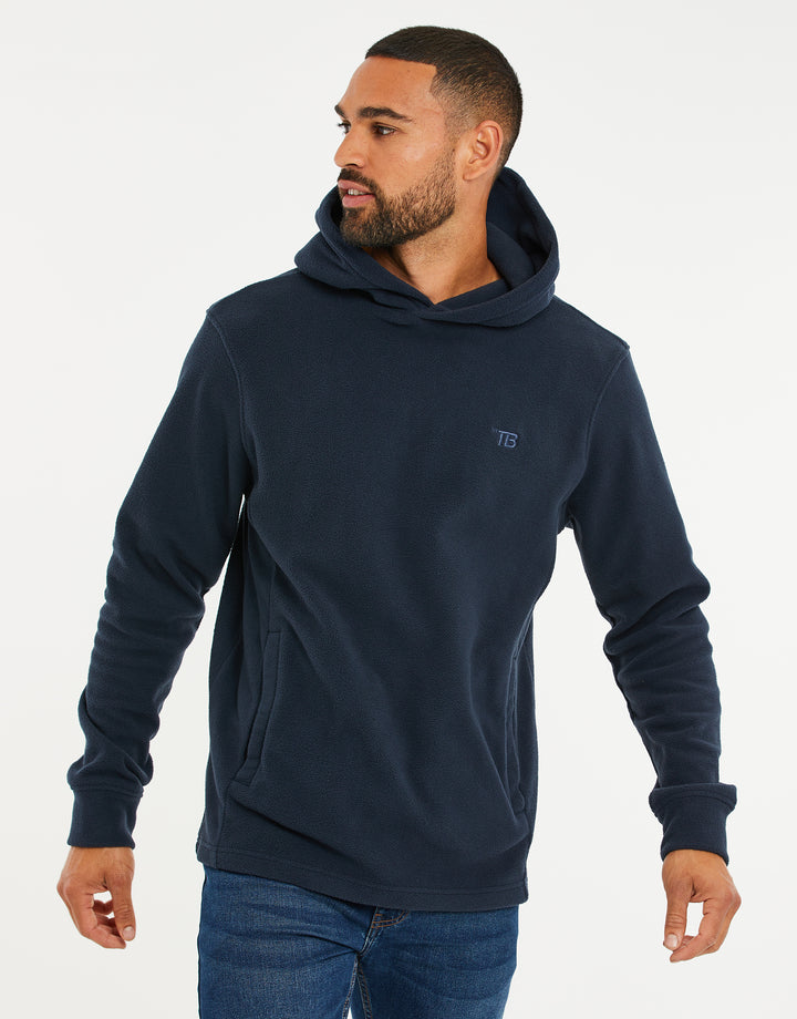 Navy Microfleece Overhead Hoodie
