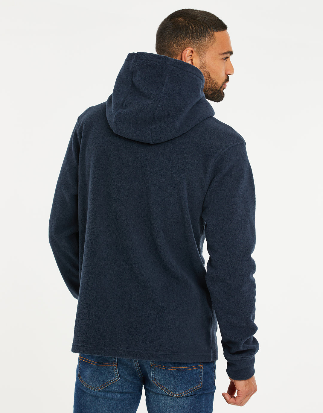 Navy Microfleece Overhead Hoodie