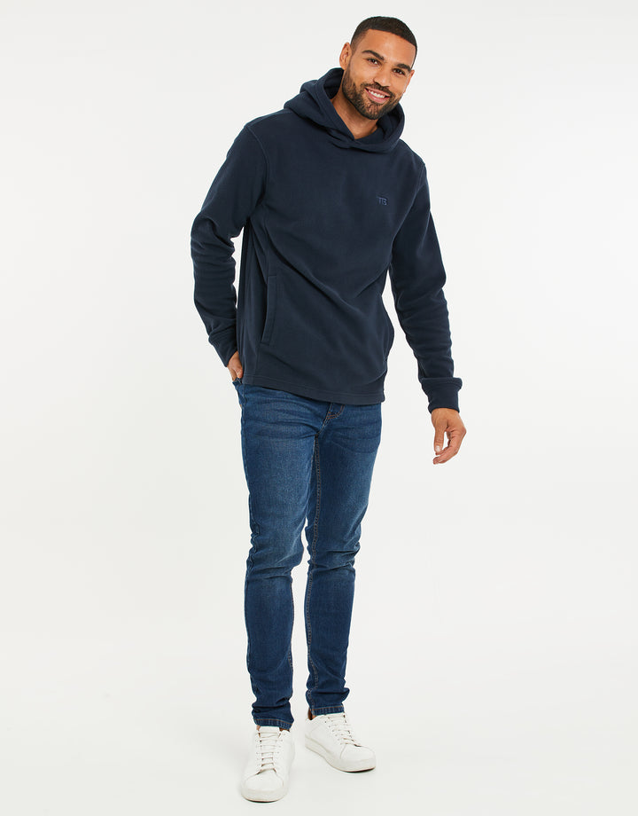Navy Microfleece Overhead Hoodie